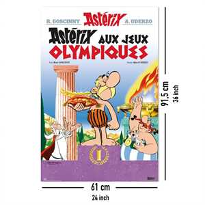 Póster de Asterix y Obelix de estilo moderno para decoración de pared con diseño de los Juegos Olímpicos - Product Image 3