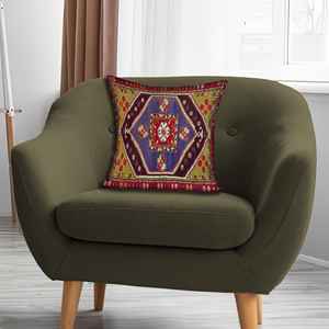 หมอนพิมพ์ลายดอกไม้สไตล์โบโฮ - ของตกแต่งบ้านที่มีสีสันสดใส, 8"x8" - 20x20 ซม. - Product Image 3