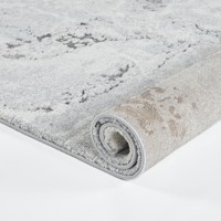 Bester abstrakt gemusterter, maschinell gefertigter, wendbarer, rutschfester Teppich aus der Türkei von Goldenmoon Carpet-Schling aus Polyester und Polypropylen.