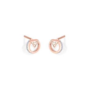 Boucles d'oreilles créoles Orbella Shine Gold pour femmes - Clous géométriques en perles, diamants et saphirs pour fêtes et mariages - Product Image 4