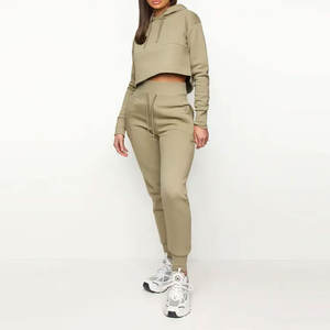 2024 estilo caliente personalizado mujer entrenamiento pulóver Sudadera con capucha hombro caído transpirable cintura elástica Sexy corto Tops estilo Casual - Product Image 6