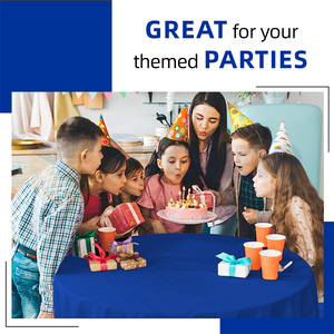 Custom Disposable Rectangle Round Fitted PEVA <b>Table</b> <b>Cover</b> <b>Plastic</b> <b>Table</b> Cloths Elastic Band Kids Birthday Party Banquet Hotel - Product Image 2