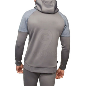 ชุดกีฬามีฮู้ดและกางเกงวิ่งสำหรับผู้ชายชุดวอร์มมีซิปดีไซน์ตามสั่ง - Product Image 5