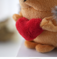 Mini porte-clés en peluche hérisson cœur d'amour 3D mignon, breloque de sac, pendentif animal en peluche doux et adorable, pour grossistes