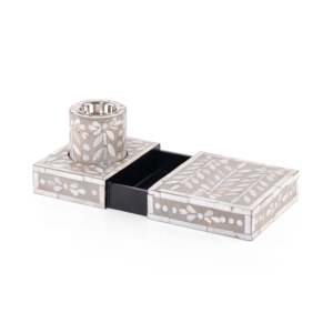 Stunning White Mother of Pearl Incense Burner <b>Box</b> Elegant Ramadan Decoration <b>Floral</b>-esque MOP Inlay Incense Burner <b>Box</b> for Eid - Product Image 5