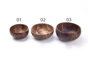 ชามกะลามะพร้าวเป็นมิตรกับสิ่งแวดล้อมอย่างยั่งยืนตามธรรมชาติเวียดนามขนาดเล็ก / ชุดชามและช้อนมะพร้าวคุณภาพสูงและโลโก้เลเซอร์ฟรี - Product Image 6