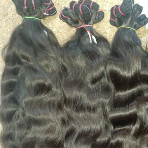 ผมต่อแบบอินเดียแท้ ชนิดเวอร์จิ้นเรมี่ แบบลอนหลวม ไม่หลุดร่วง นุ่ม เงางาม ทอแบบด้วยเครื่องจักร ดับเบิ้ลเวฟท์  แบบธรรมชาติ นำเข้าจากอินเดีย - Product Image 3