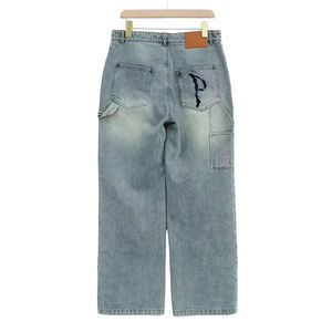 กางเกงยีนส์ผู้ชายกางเกงยีนส์ลำลองแนวสตรีทสวมใส่สบายกางเกงยีนส์เอวสูงทำจากผ้ายีนส์แฟชั่นพลอยเทียมสำหรับผู้ชายตามสั่ง - Product Image 3