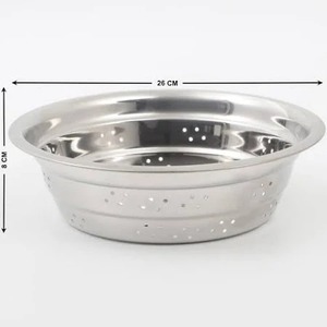 Colador Manual de Acero Inoxidable para Lavar Alimentos, Colador de Metal Duradero, Colador de Frutas de Metal con Mango - Product Image 3