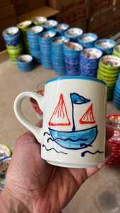 Custom 3D Relief Cute <b>Ceramic</b> <b>Mug</b> Hand Painted Lemon Nautical Design Handmade Dishwasher Safe Gift Box Packaging Giveaway Gift - Product Image 6