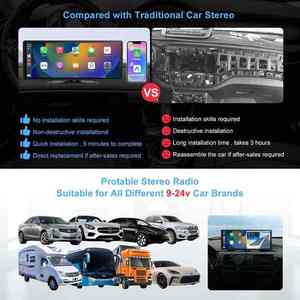 Màn hình ô tô thông minh di động chất lượng tốt nhất với màn hình cảm ứng, hỗ trợ GPS không dây, CarPlay, màn hình đa phương tiện di động inch - Product Image 6