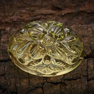 Quartz citron naturel de haute qualité pierre précieuse main moghol sculpté ovale coupe jaune 100 pièces pierres en vrac pour la fabrication de bijoux à bricoler soi-même - Product Image 2