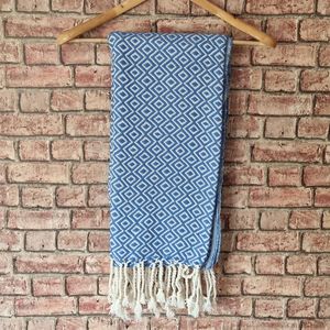 Sierra Customizable 100% Cotton Baklava <b>Patterned</b> Peshtamal <b>Hand</b> <b>Towel</b> 100x180 cm 400gr Wholesale From Turkey - Product Image 1