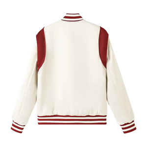 Chaqueta Bomber Reversible Personalizada, Transpirable e Impermeable, de Alta Visibilidad, para Exteriores, de Dos Tonos, Rojo y Blanco, Estilo Universitario - Product Image 2