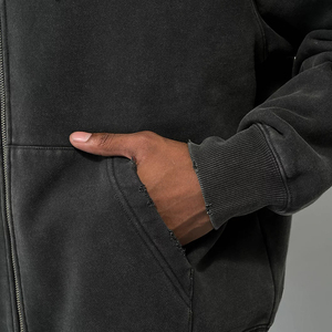 New Style Custom Design Heavyweight Premium Quality Winter <b>Men's</b> Embroidered <b>Pullover</b> Printed Pocket Fleece 100% Cotton - Product Image 4