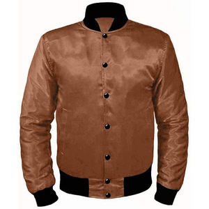 Venta caliente 100% chaqueta universitaria de algodón transpirable para hombres cómoda chaqueta universitaria de béisbol de diseño personalizado y logotipo - Product Image 1