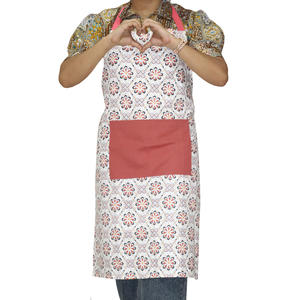 Delantales de algodón con estampado de diseño personalizado para delantales de cocina cómodos y a la moda, proveedor indio - Product Image 4