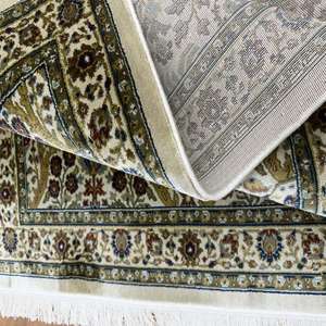 Alfombras Grises Extra Afelpadas, Coloridas, Hechas a Mano con Lana y Algodón, Diseño Floral, Ecológicas, de Alta Densidad de Nudos, Fabricadas en India - Product Image 4