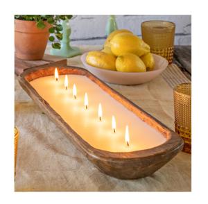 Cuencos de Madera para Velas, Decoración Rústica para Mesa de Comedor, Navidad, Bodas, Decoración del Hogar, Cuenco de Madera para Velas al Precio Más Bajo - Product Image 4