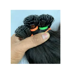 Vente chaude Extension de cheveux FLAT-TIP avec extension de cheveux humains vierges Remy noirs naturels à vendre par les exportateurs
