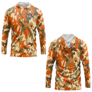 Vêtements de pêche pour hommes à séchage rapide en gros, sweat à capuche performant à manches longues UPF 50+, respirant, antibactérien, grande taille, chemise de pêche - Product Image 1