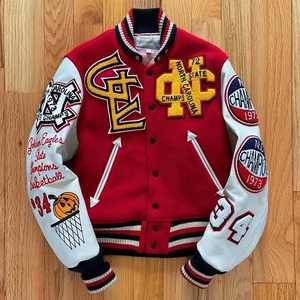 Hot New Mens Varsity Jacket College Baseball Bomber con mangas Bordado Letterman Style OEM - Product Image 5