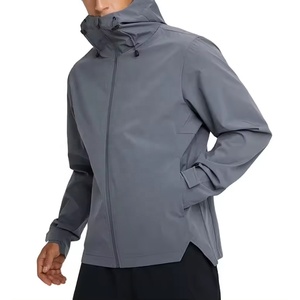 Veste de course légère à prix avantageux, ensemble deux pièces à une seule couche, entraînement en plein air, coupe-vent zippé, anorak en nylon - Product Image 1
