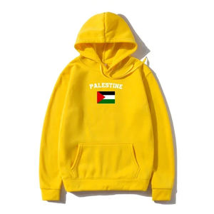 เสื้อฮู้ด Palestine ปักดีไซน์ใหม่พิมพ์ซับลิเมชันฟรีย้อมสีล้วนสำหรับฤดูหนาว - Product Image 5