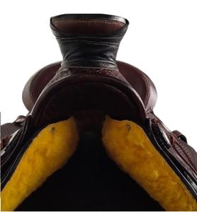 Selle occidentale de style anglais de qualité supérieure 100% équipement d'équitation essentiel en cuir durable fait à la main pour l'équitation - Product Image 3