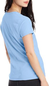 เสื้อยืดแขนสั้นสำหรับผู้หญิง,เสื้อยืดแขนสั้นสำหรับออกกำลังกายฟิตเนสพิมพ์โลโก้ได้ตามต้องการ - Product Image 5