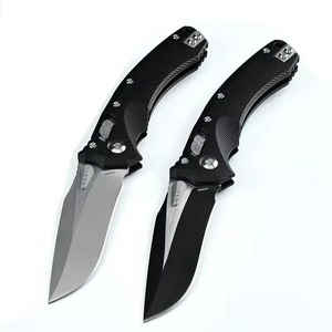 Cortador de Camping caza al aire libre supervivencia cuchillo táctico plegable proceso CNC cuchillo de bolsillo de acero de Damasco con Clip - Product Image 1