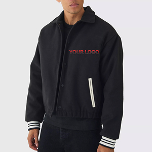 High Street à la mode SoftShell matériel coupe-vent Baseball Letterman Varsity veste personnalisé broderie Logo veste pour homme - Product Image 4