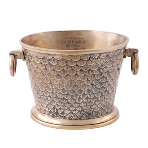 Nouveau Look Antique Design Simple métal vin glace bière bouteille seau avec poignées personnalisation disponible - Product Image 2