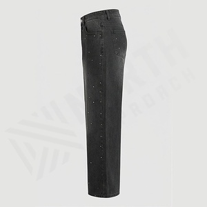 Pantalones Vaqueros Ligeros para Hombre, Estilo Holgado, Venta al por Mayor, Ropa Deportiva Informal para Adultos, Invierno, Corte Recto, Color Personalizado, Alta Calidad - Product Image 3