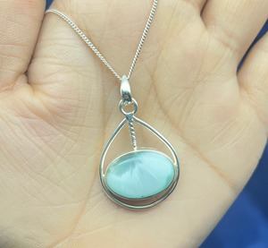 Pendentif en argent hémimorphite naturel Pendentif en argent pierre précieuse hémimorphite pour cadeau pour femme - Product Image 4