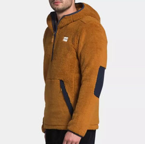 Chaqueta de invierno de lana con capucha suelta de Sherpa polar cálida con bolsillo con cremallera Chaquetas de lana de caza personalizadas Chaqueta de lana de Sherpa a prueba de viento - Product Image 5