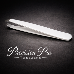Pinzas Profesionales de Acero Inoxidable de Primera Calidad con Punta Inclinada para Cejas, Blancas, Duraderas, Ecológicas, para Depilación de Precisión - Product Image 6