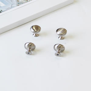 Modern Plastic Round Cabinet <b>Knobs</b> Brushed Nickel <b>Drawer</b> Pulls <b>Silver</b> Kitchen Cupboard Handles Furniture Hardware Eco-Friendly - Product Image 3