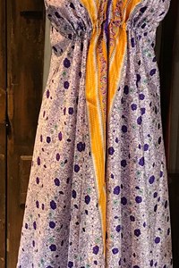 Mujeres Maxi vestido tendencias de moda nuevo diseño multinivel impreso sin espalda venta al por Mayor moderno elegante mujer Sexy ropa señoras - Product Image 5