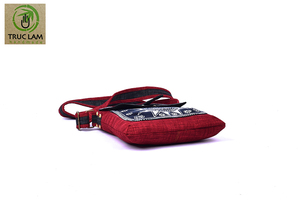 Bolsa de tela de cera con tapa de uñas de seta y correa larga, Unisex, con patrón personalizado a la moda, el mejor precio, venta al por mayor - Product Image 3