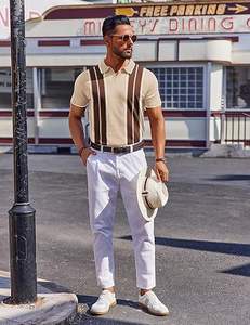 OEM personalizado de alta calidad de los hombres de rayas para los polos de moda de verano ropa deportiva informal marcas al por mayor - Product Image 5