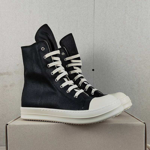 Zapatillas de Skateboarding de Diseño para Hombre, de Caña Alta con Cordones, Botines Casuales de Lujo para Pareja, de Cuero Genuino Negro, Modernos para Mujer - Product Image 6