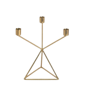Portavelas decorativo pulido dorado, decoración del hogar más vendida, portavelas de Metal de mesa atractivo de tamaño mediano - Product Image 4