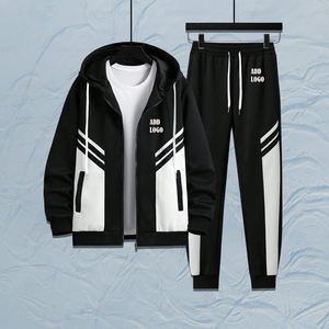 Conjunto Deportivo con Capucha para Hombre de Alta Calidad, Logotipo Personalizado, Transpirable, Ligero, Ropa Deportiva, Tallas Grandes, Diseño Sólido, Invierno - Product Image 2