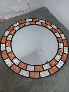 Ansley Modern Luxury Handmade Eco-Friendly Round Wall <b>Mirror</b> <b>Mosaic</b> Glass Decorative Accent for Weddings and Home Decor - Product Image 6