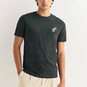 T-shirt classique à manches courtes en coton 100% pour homme, col rond, texture lisse, respirant, séchage rapide, écologique - Product Image 3