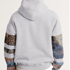 เสื้อสเวตเตอร์มีฮู้ดของผู้ชายผ้าคอตตอนผสมผ้าโพลีผสมผ้า100% มีฮู้ดหนาพิมพ์แขนเสื้อแบบปรับแต่งได้ - Product Image 3