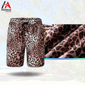 กางเกงว่ายน้ำขาสั้นผู้ชายพิมพ์ลายเสือดาวเอวยางยืด100% หลายสีแห้งเร็วผ้าโพลีเอสเตอร์180 GSM - Product Image 3