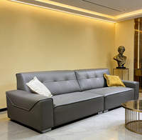 Canapé en cuir écologique de qualité supérieure, toucher luxueux, élégant, canapé de salon de villa, mobilier de maison haut de gamme