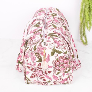 กระเป๋าดัฟเฟิลกีฬาหรูหราสำหรับผู้หญิงกระเป๋าผ้าฝ้ายลายดอกไม้สีขาวเป็นมิตรต่อสิ่งแวดล้อมจุของได้มากทนทานเดินทางข้ามคืนวีคเอนเดอร์ - Product Image 2